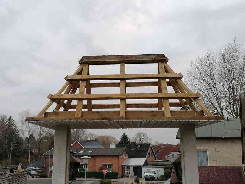 Kleine Überdachung vorher